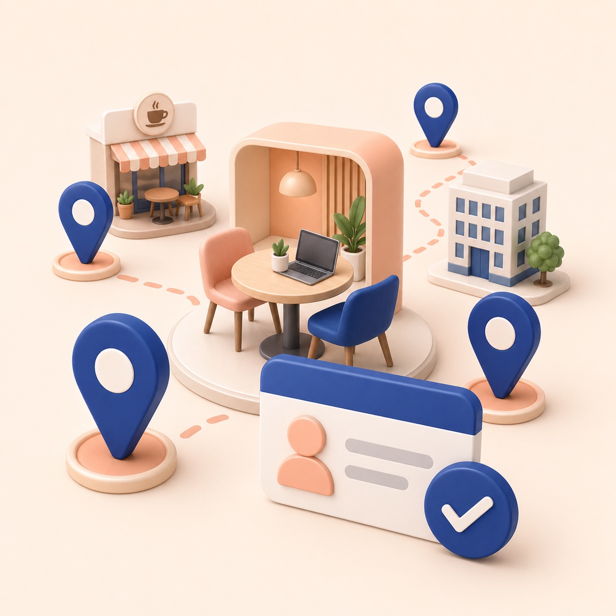 Flexible workspace access illustration